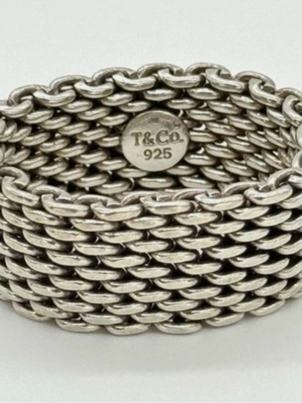 Tiffany & Co. 925 Sterling Silver Mesh Ring